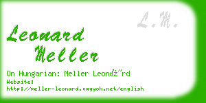 leonard meller business card